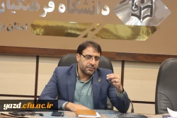 نخستین جلسه کارگروه استانی طراحی غرفه دانشگاه فرهنگیان یزد در نمایشگاه فن بازار استان برگزار شد 
 5