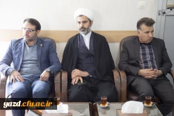 دیدار اعضاء هیات رئیسه دانشگاه فرهنگیان با نماینده ولی فقیه در استان و امام جمعه یزد 3