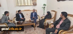 دیدار سرپرست و مدیران دانشگاه فرهنگیان یزد با رییس اسبق مرکز تربیت معلم حضرت فاطمه الزهرا(س) و اولین سرپرست پردیس خواهران دانشگاه فرهنگیان یزد 4