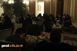 آیین تجلیل از حافظان و سرآمدان قرآنی پردیس حضرت فاطمه الزهرا (س) دانشگاه فرهنگیان یزد برگزار شد.
 7